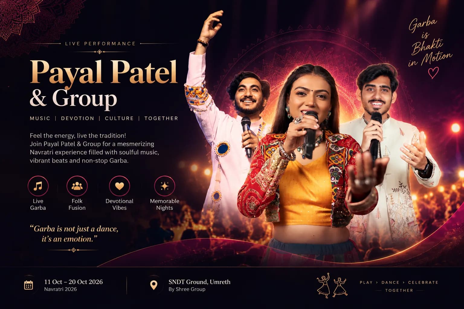 Featured Garba night singer
