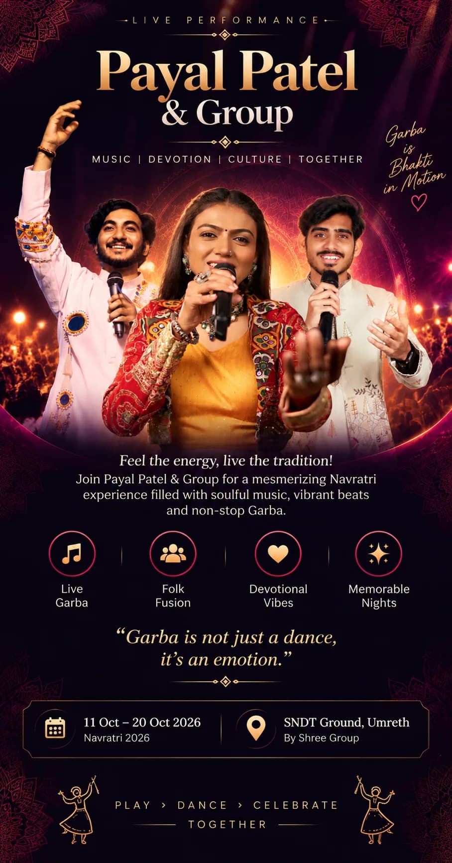 Featured Garba night singer
